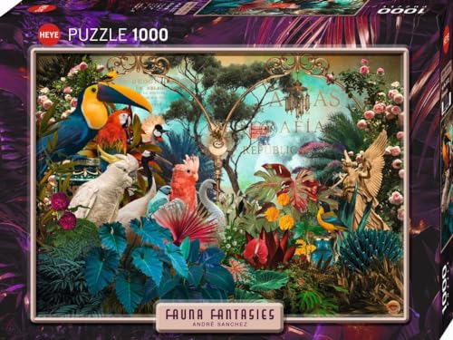 Heye, BIRDIVERSITY, Fauna Fantasies, Puzzle 1000 Teile, Standard Puzzles, Fördert Konzentration, IQ Puzzle Spiele, Perfekt für die Puzzlematte, Gelegte Größe: 50 x 70 cm von Heye