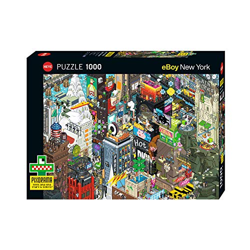 Heye New York Quest, Pixorama eBoy Puzzle, Black: 1000 Teile (1000 Teile Puzzle Heye) von Heye Puzzle