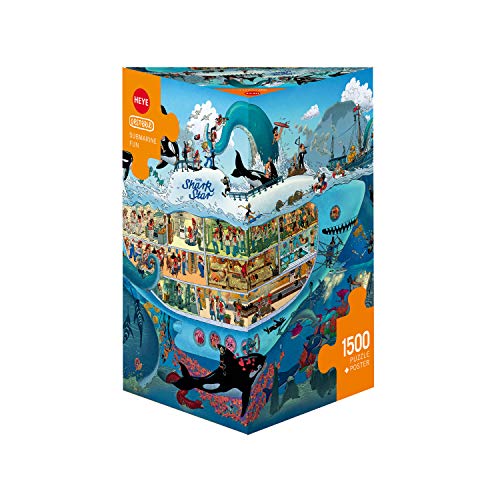 Heye Submarine Fun, Oesterle Puzzle, Grey: 1500 Teile (Dreiecksschachtel Puzzle Heye) von Heye