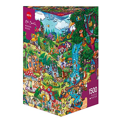 HEYE 29792 - Wonderwoods Triangular, Rita Berman, inklusiv Poster, 1500 Teile Puzzle von HEYE