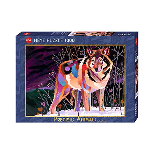 Heye 299392 Night Wolf 1000 Teile Puzzle, Silver von Heye