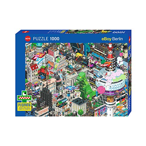 Heye HY29915 Berlin Quest, Pixorama Eboy Puzzle, Blue von Heye