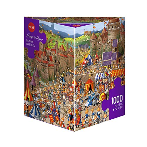 Heye HY29920 Bunny Battles, Francois Ruyer Puzzle, Brown, 1000 von Heye