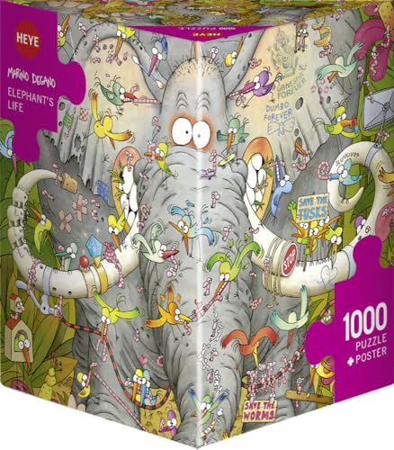 Heye HY29921 Elephant´S Life, Marino Degano Puzzle, Brown Heye HY29921 Elephant´S Life, Marino Degano Puzzle, Brown von Heye