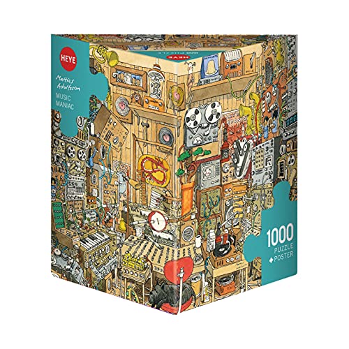 Heye Music Maniac, Adolfsson 1000 Teile Puzzle, Silver von Heye