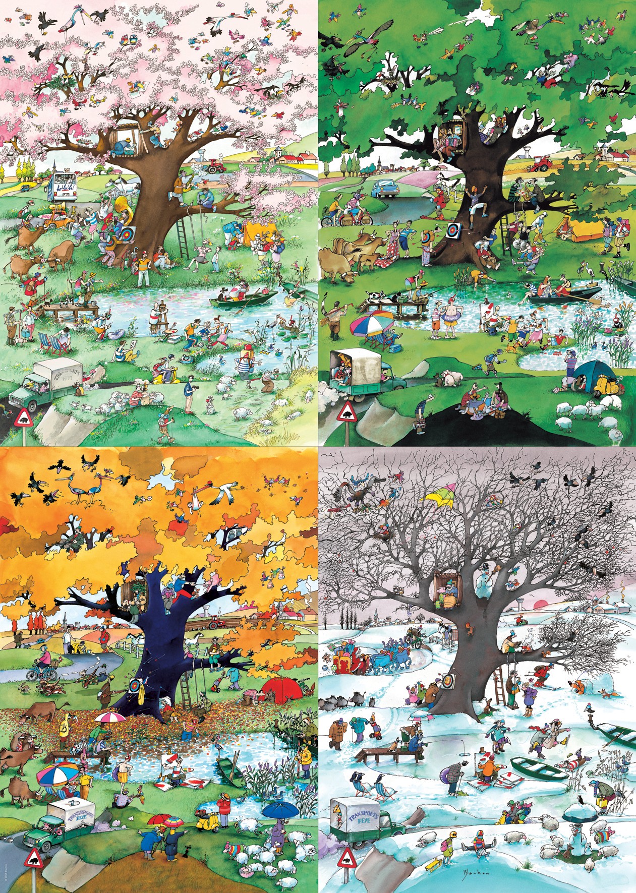 Heye Roger Blachon - 4 Seasons 2000 Teile Puzzle Heye-29873 von Heye