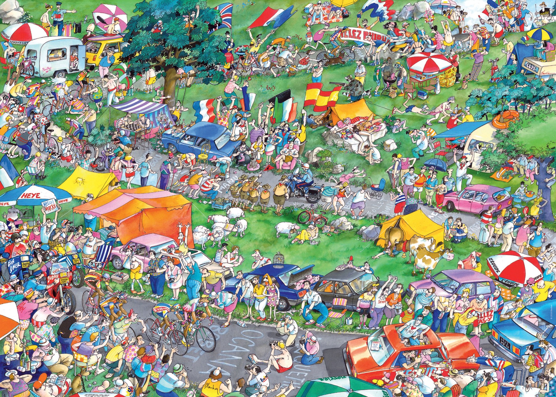 Heye Roger Blachon - Cycle Race 1000 Teile Puzzle Heye-29888 Heye Roger Blachon - Cycle Race 1000 Teile Puzzle Heye-29888 von Heye