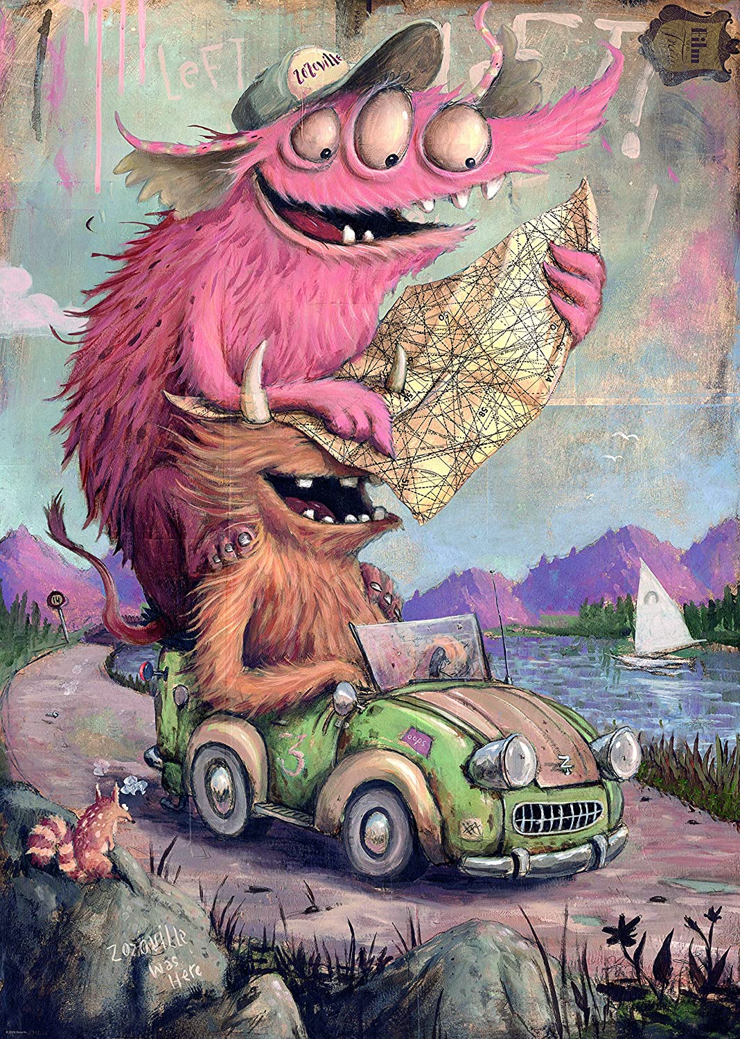 Heye Zozoville - Road Trippin' 2000 Teile Puzzle Heye-29938 von Heye