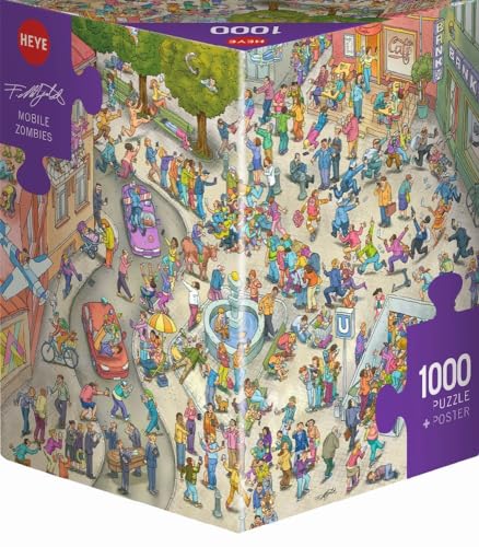 Heye, Mobile Zombies, Mitgutsch, Puzzle 1000 Teile, Dreieck Puzzles, Fördert Konzentration, IQ Puzzle Spiele, Perfekt für die Puzzlematte, Gelegte Größe: 50 x 70 cm von Heye