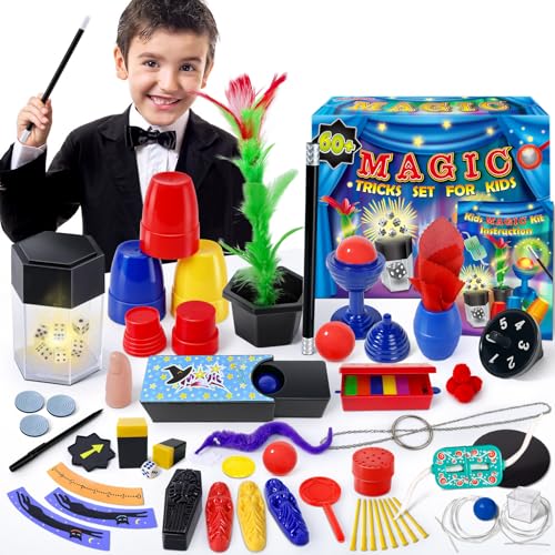 Heyzeibo Zauberkasten - Zaubertricks Set für Kinder mit Zauberstab, Neuheit Magie Requisiten Zauber Tricks Geburtstag Geschenk für Magier Junge Mädchen von Heyzeibo