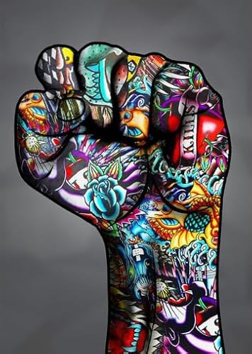 1000 Teile,Gestures Street Art Graffiti Art,Puzzles Puzzle,Colourful,Memory Cognition Games,Unregelmäßige Puzzle Teile,Adult Stress Relief Game Art Picture Zt75Qa von HfmQuisutron