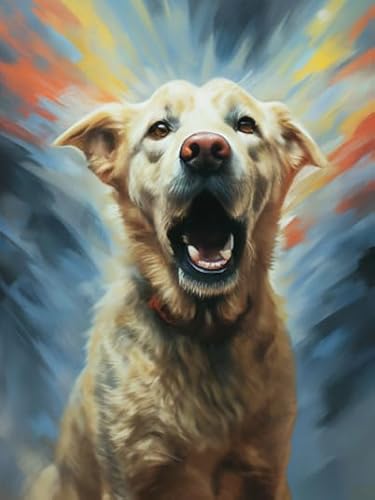 1000 Teiles,Bunt,Abstract Art,Goldens Retrievers Dog,Puzzles,Herausforderung,Puzzles Für Erwachsene,Lernspielzeug Für Kinder Jq116Px von HfmQuisutron