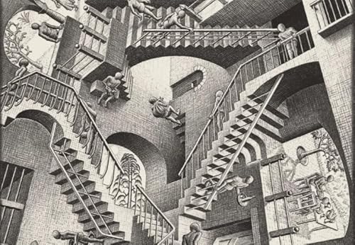 HfmQuisutron 1000 Stück Holzpuzzle Escher Kunst Reproduktionen Poster Für Familie Stressabbau Lernspielzeug Geschenk De116Pz von HfmQuisutron