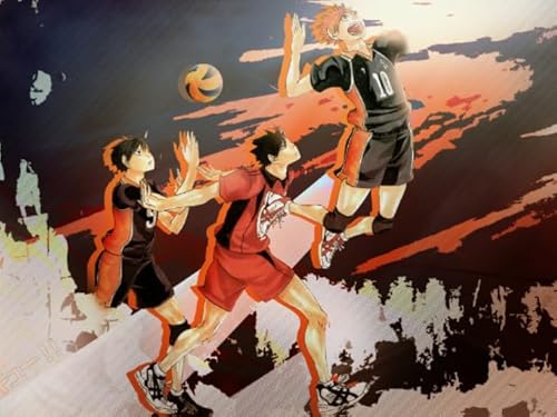 HfmQuisutron 1000 Stück Holzpuzzle Japanisch Haikyuu!! klassisches Anime-Kunstposter für Familien Stressabbau Lernspielzeug Qd98Kz von HfmQuisutron