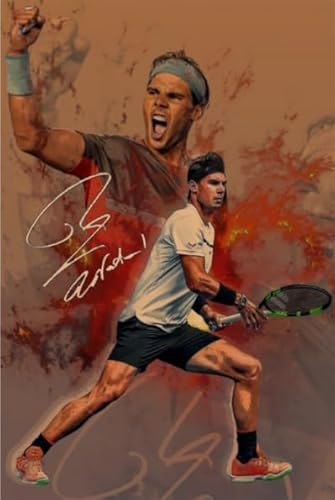 HfmQuisutron 1000 Stück Puzzle,Tennis Player,Colourful,Abstract Art Poster,Erwachsene Stressabbau Spiel Art Picture,Children's Lehrreich Spielzeug,Wall Art Decoration Fc689Pj von HfmQuisutron