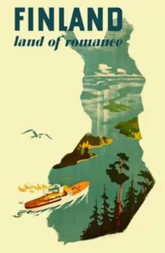 HfmQuisutron Finnland Landschaft Reise Retro Poster Jigsaw Puzzle 1000 Teile Holzpuzzle Home Stressabbau Spiel Yw304Az von HfmQuisutron