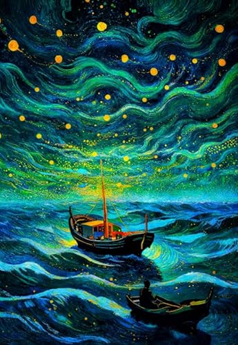 HfmQuisutron Jigsaw Puzzle 1000 Pieces Abstract Colorful Starry Sky Ruder Poster Für Erwachsenen Und Spielzeug Stressabbau Spiel Wj213Zp von HfmQuisutron