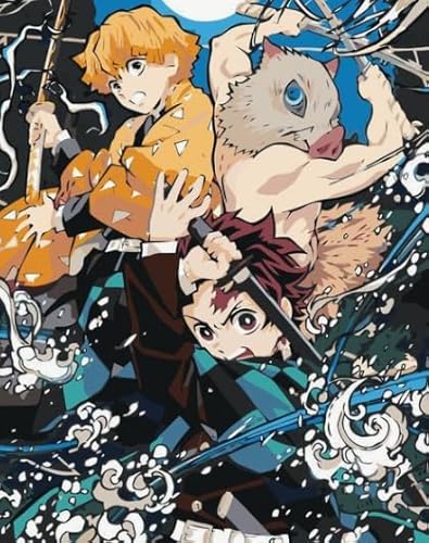 HfmQuisutron Jigsaw Puzzle 1000 Pieces Demons Tanjirou Anime Posters Adult and Children's Toy Stress Relief Game Wj143Zp von HfmQuisutron