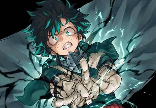 HfmQuisutron Jigsaw Puzzle 1000 Pieces Midoriya My Academias Anime Posters Adult and Children's Toy Stress Relief Game Wj102Zp von HfmQuisutron