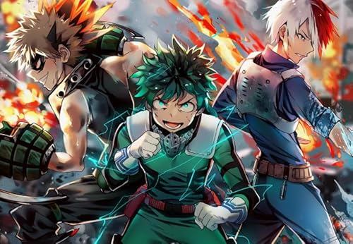 HfmQuisutron Jigsaw Puzzle 1000 Pieces Midoriya My Academias Anime Posters Adult and Children's Toy Stress Relief Game Wj104Zp von HfmQuisutron