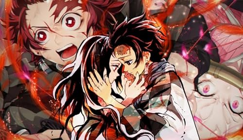 HfmQuisutron Jigsaw Puzzle 1000 Pieces Tanjirou Demons Nezuko Classic Anime Posters for Adult Toy Stress Relief Game Wj332Zp von HfmQuisutron