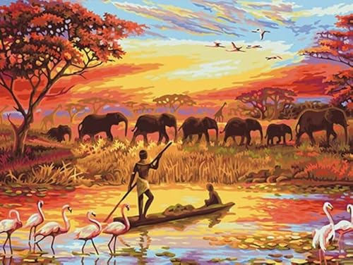 HfmQuisutron Jigsaw Puzzle 1000 Stück Afrikanische Sonnenuntergänge Landschaft Poster Holzpuzzle Für Holz Erwachsene Spielzeug Dekompression Spiel Ka145Qp von HfmQuisutron