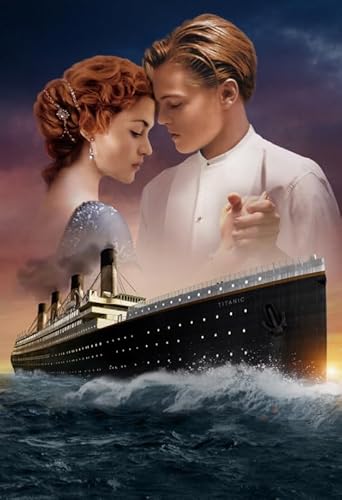 HfmQuisutron Jigsaw Puzzle 1000 Teile Klassischer Liebesfilm Titanic'S Rose Poster Buntes Geschicklichkeitsspiel Für Die Ganze Familie Erwachsene Zq364Wk von HfmQuisutron