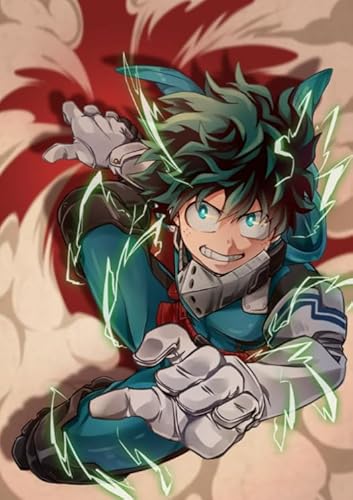 HfmQuisutron Jigsaw Puzzle 1000 Teile Midoriya Anime Poster Holz Buntes Geschicklichkeitsspiel Für Die Ganze Familie Erwachsene Yw310Az von HfmQuisutron