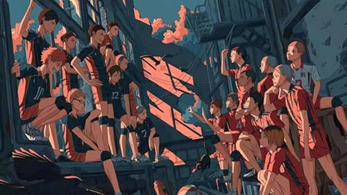 HfmQuisutron Jigsaw Puzzle 1000 Teile Sport Anime Haikyuu!!! Poster Holzpuzzle Home Stressabbau Spiel Yw159Az von HfmQuisutron