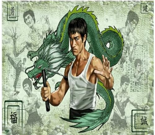 HfmQuisutron Legendäre chinesische Kung.Fu Filme Kunst Poster Puzzle 1000 Teile Holzpuzzle für Erwachsene Kinder Dekompression Spiele Cq67Zt von HfmQuisutron