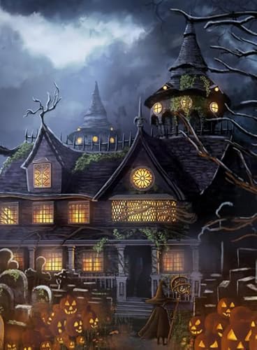 HfmQuisutron Puzzle 1000 Teile Halloween-Haus Kunstposter Spielzeug Für Erwachsene Dekompressionsspiel Wd484Tr von HfmQuisutron