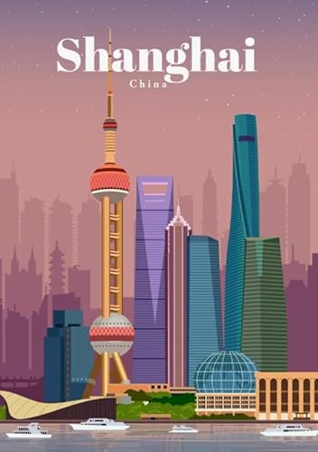 HfmQuisutron Shanghai Landschaft Reise Poster Jigsaw Puzzle 1000 Stück Für Puzzle Home Stressabbau Spiel Xy262Tk von HfmQuisutron