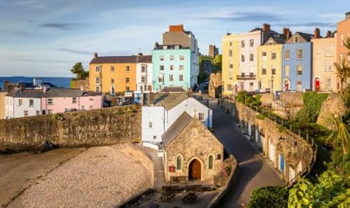 Landschaft Welsh Tansby Poster,Puzzle 1000 Teile,Bunt,Stressabbau-Spiel Für Erwachsene Kunstbild,Puzzlespiele Für Ältere Menschen Mit Demenz Xd3Zs von HfmQuisutron