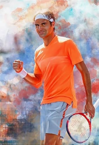 Puzzle 1000 Teile,Tennis Player Abstrakte Kunst Poster,Colourful, Fun Puzzle,Wand Kunst Dekoration,Spiele Zur Stressreduzierung Für Die Ganze Familie Zt243Qa von HfmQuisutron