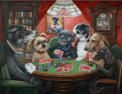 Puzzle 1000 Teile - Dogs Playing Poker - Abstrakte Poster-Kunst-Puzzle - Spielzeug Zum Stressabbau Für Erwachsene Und Familien Zy7Qk von HfmQuisutron