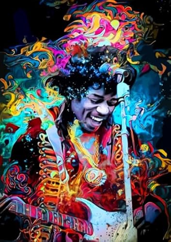 Puzzle 1000 Teile - Singer Guitarist Jim Hendrix - Abstract Poster Jigsaw - Adult Family Fun Toys Gifts Zy214Qk von HfmQuisutron