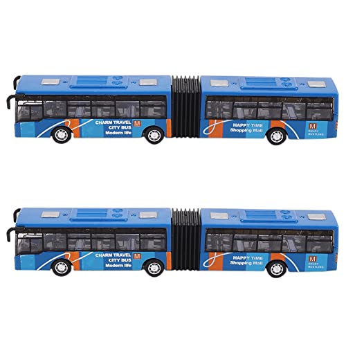 Hfourhnik 2X Kinder Diecast Model Vehicle Bus Auto Spielzeug Kleines Baby Zurückziehen Spielzeug Blau von Hfourhnik