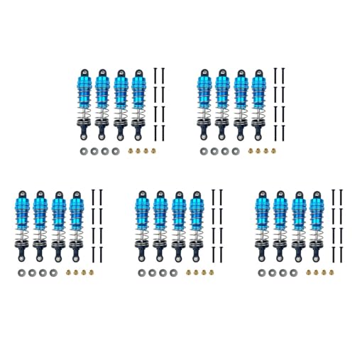 Hfourhnik 5X für Mn86K Mn86Ks Mn86 Mn86S Mn G500 1/12 Rc Auto Upgrade Teile Metall Stoßdämpfer Dämpfer Zubehör, Blau von Hfourhnik