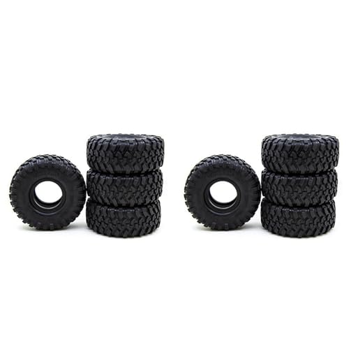 Hfourhnik 8 StüCk 118Mm Gummi 1,9 Rad Reifen Reifen für 1:10 RC Crawler Auto Axial SCX10 90046 AXI03007 TRX4 D90 D110 von Hfourhnik