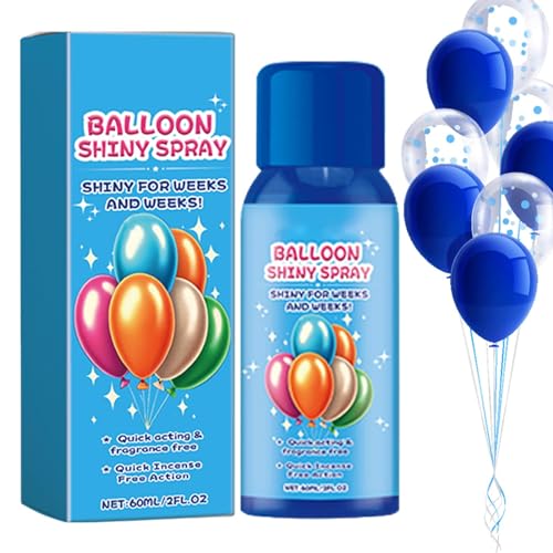 HgbfMij Ballonglanzspray, Hochglanzspray für Latexballons | Ballonaufheller auf Basis,Sofortiger Hochglanzglanz, elegantes Finish, schnell trocknender 60-g-Sprühaufheller für dauerhaften Glanz auf von HgbfMij