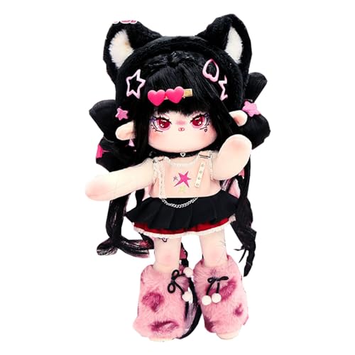 HgbfMij Plüsch-Anziehpuppe,Anime-Anziehpuppe | Anziehpuppen Anime Plüschtiere Skelett,Anime-Mädchen zum Sammeln, 30 cm, verbessert die Hand-Auge-Koordination und die Feinmotorik von Kindern von HgbfMij