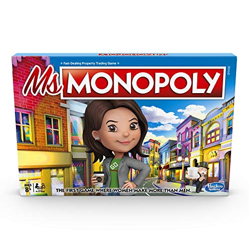 MS. Monopoly Board Game; First Game Where Women Make More Than Men; Features Inventions by Women; Game for Families and Kids Ages 8 and up von Hasbro