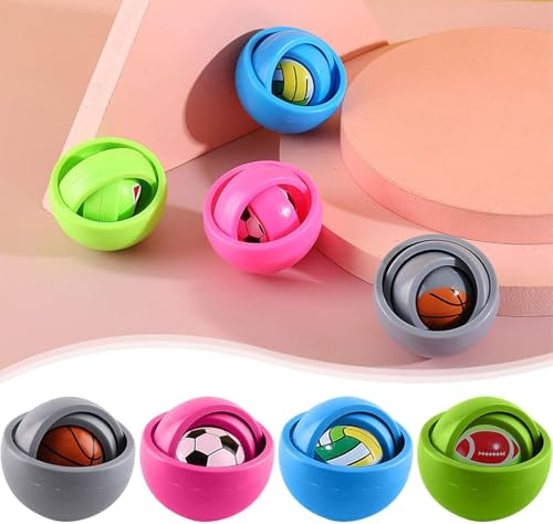 4pcs Handkreisel Fidget Toy, Leichtes tragbares Gyro Spielzeug, 3D Maze Bälle Hand Spielzeug, Fidget Spielzeug Sensorisches Spielzeug Spinner zur Linderung von Handangst von HiGropcore