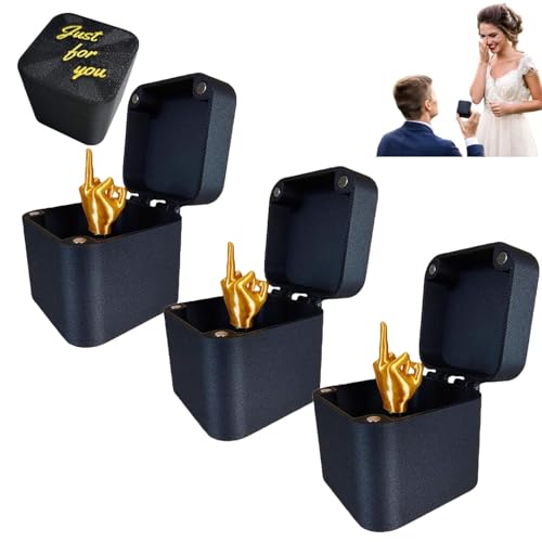 Mittelfinger-Überraschungs-Geschenk-Box, Mittelfinger-Überraschungs-Geschenkbox,Mittelfinger-Handstatue, lustiges Mittelfinger-Geschenk für Büro.Parodie-Handstreich-Pop-Up-Geschenk mit Box (3pcs) von HiGropcore