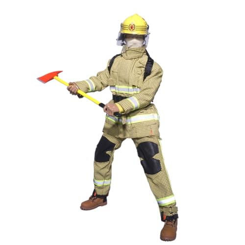 HiPlay, Firefighting Hero Firefighter Suit Set A Yellow, 1/6 Scale Doll Clothes for 12-inches Collectible Figure XFFA von HiPlay