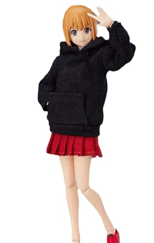 HiPlay 1/12 Scale Female Figure Doll Clothes: Hoodie Sweatshirt Skirt Set For 6-inch Collectible Action Figure CJG-1205 (Red) von HiPlay