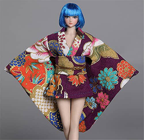 HiPlay 1/12 Scale Figure Doll Clothes, Japanese Kimono Dress, Outfit Costume for 6 inch Female Action Figure Phicen/TBLeague CM095(C) von HiPlay