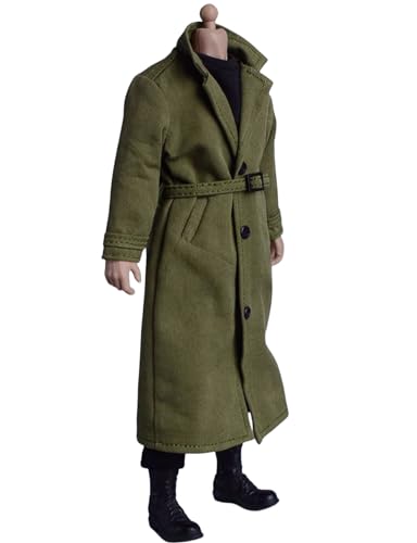 HiPlay 1/12 Scale Figure Doll Clothes: Green Long Trench Coat for 6-inch Collectible Action Figure YLFYB HiPlay 1/12 Scale Figure Doll Clothes: Green Long Trench Coat for 6-inch Collectible Action Figure YLFYB von HiPlay
