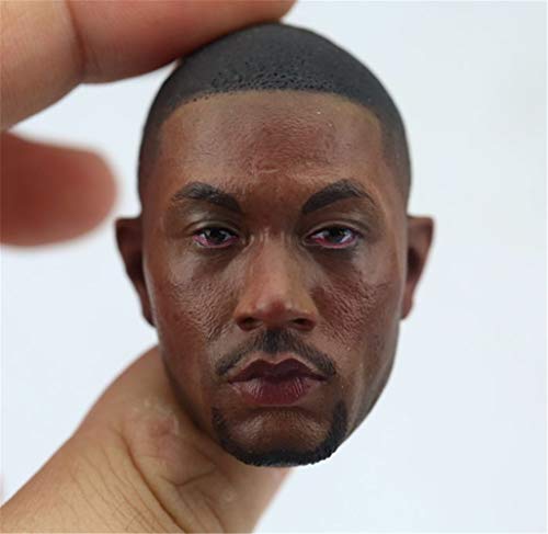 HiPlay 1/6 Scale African American Male Figure Head Sculpt Series, Handsome Men Tough Guy, Doll Head for 12" Action Figure Phicen, TBLeague, HT HS004(E) von HiPlay