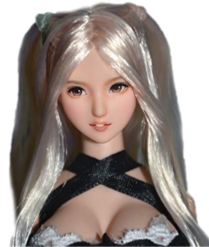 HiPlay 1/6 Scale Female Figure Head Sculpt, 100% Handmade & Customized Makeup, Anime Style, Beauty Charming Girl Doll Head for 12" Action Figure TBLeague/Obitsu/JIAOU CDH52 (Natural Skin) von HiPlay